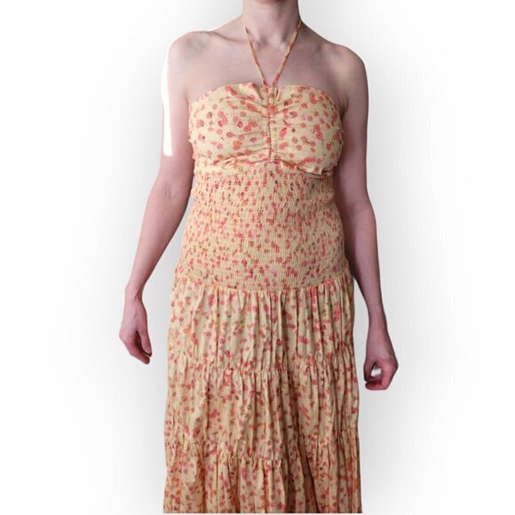 Romantic Floral Tiered Cotton Maxi Dress by Nordstrom size S - Picture 6 of 11